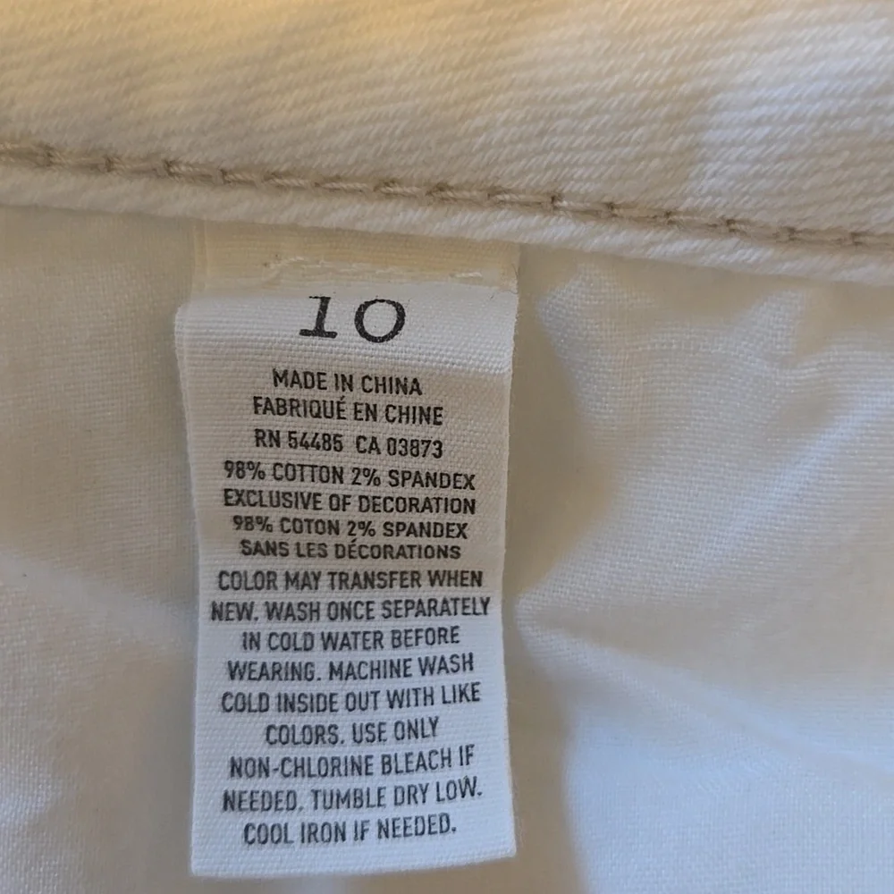 Women’s American Eagle White Denim Cutoff Shorts Sz 10 NWOT - Picture 7 of 7